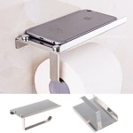 CZHONG - Pemegang Kertas Toilet Stand Gulungan Penyimpanan Dispenser Dipasang di Dinding